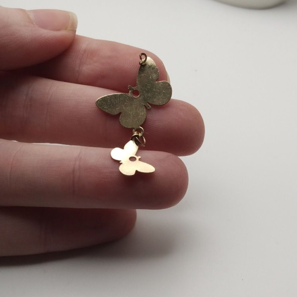 Brutalist‎ fairycore butterfly necklace pendant